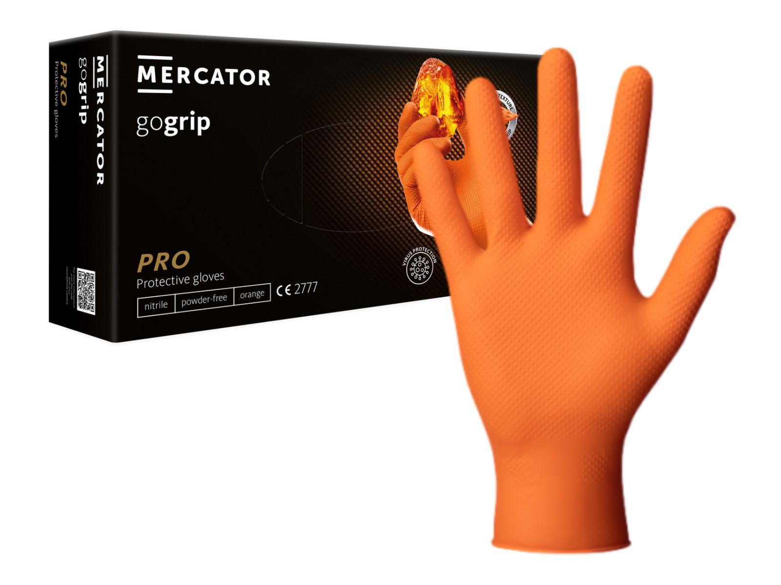 Rękawice GoGrip Orange L Mercator Bezpudrowe A50